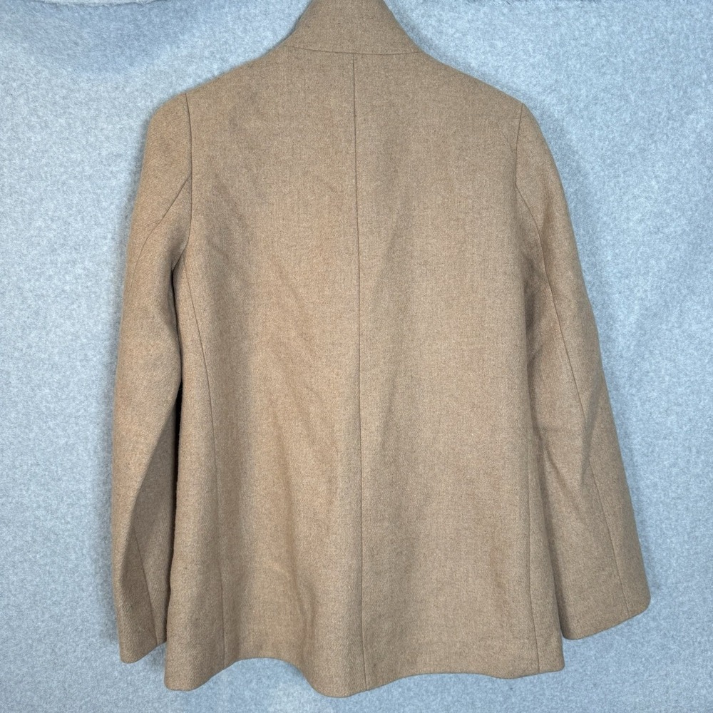 Womens J CREW Village Coat Camel Tan Wool Blend Style AB457 Size 4 $238 - Picture 4 of 8